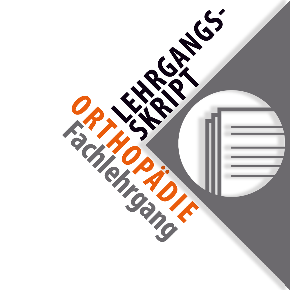 Ausgedrucktes Lehrgangsskript: Fachlehrgang Rehasport (Orthopädie)
